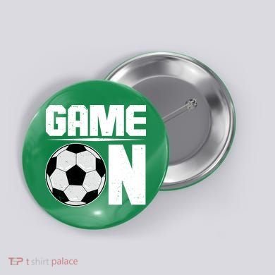 Game On Soccer Fan Button