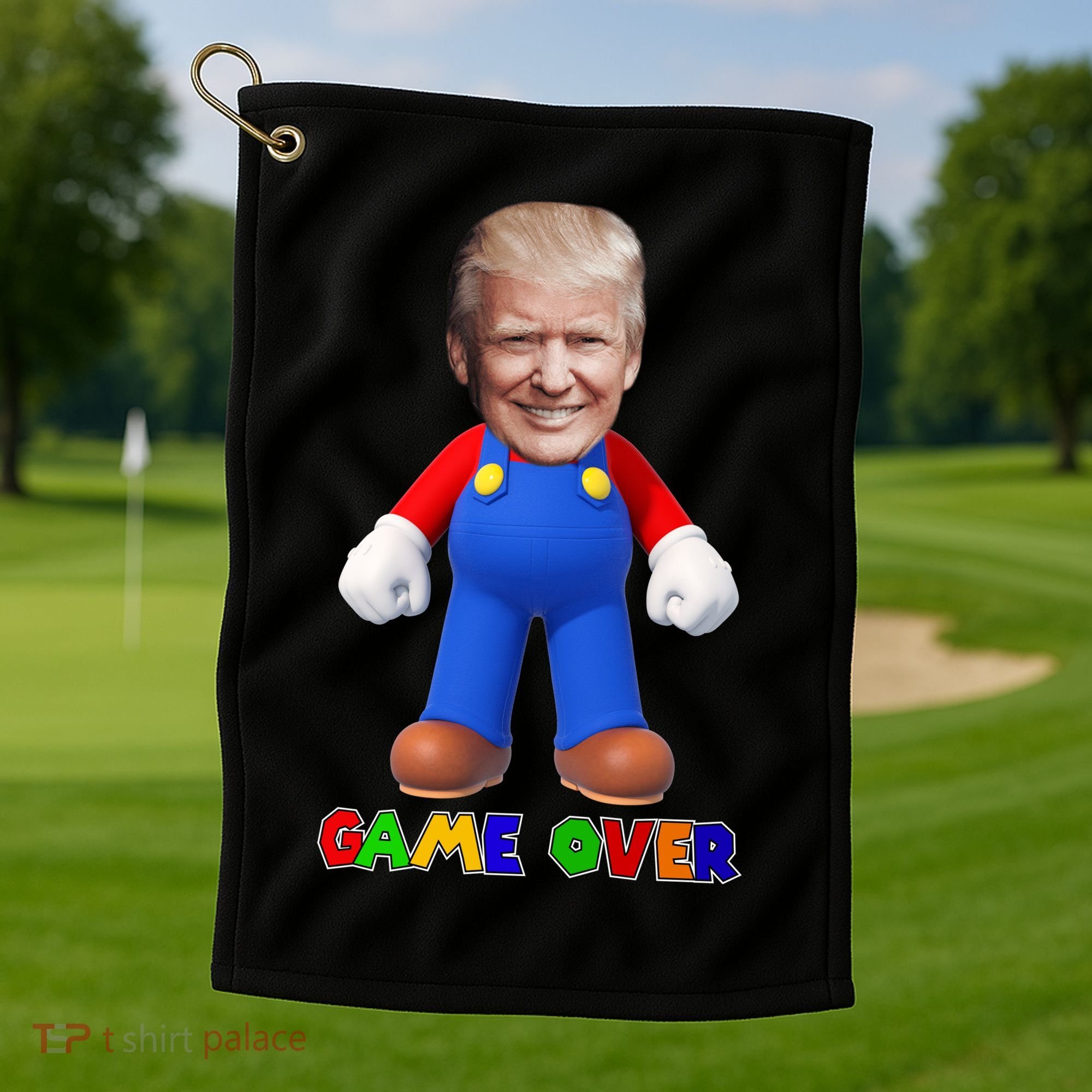 Game Over Donald J Trump Golf Towel