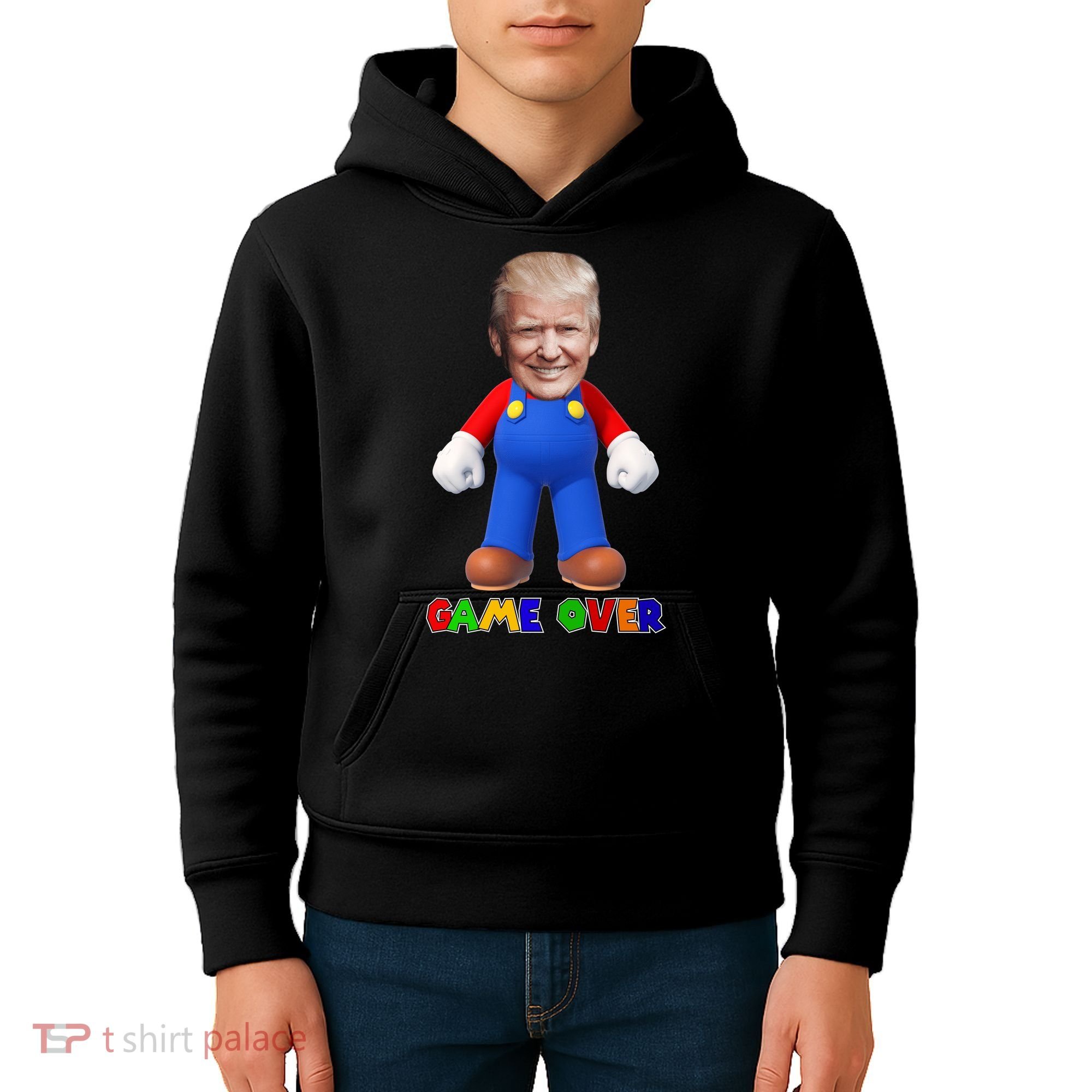 Game Over Donald J Trump Kids Hoodie