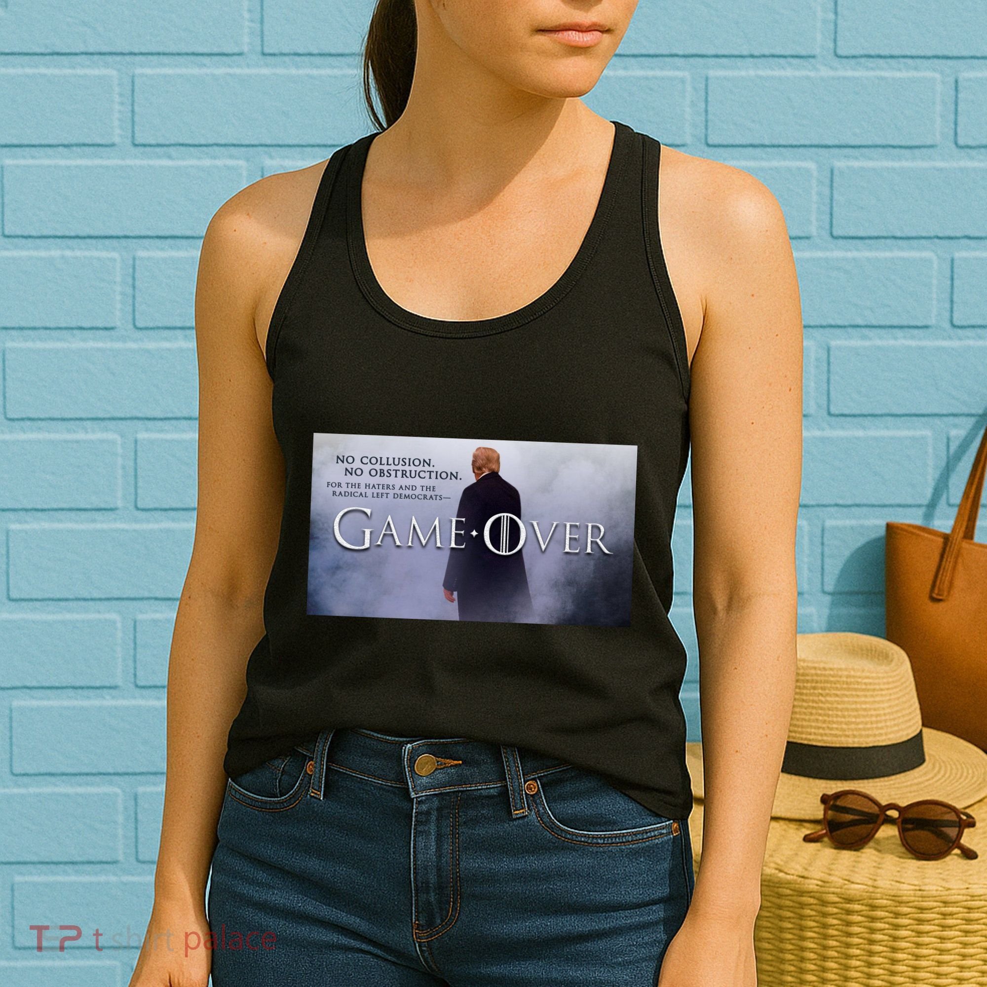 Game Over Donald J Trump No Collusion  Women's Tank Top