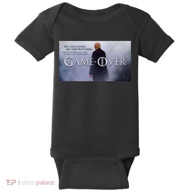 Game Over Donald J Trump No Collusion  Baby Bodysuit