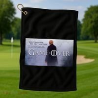 Game Over Donald J Trump No Collusion  Golf Towel thumb 1