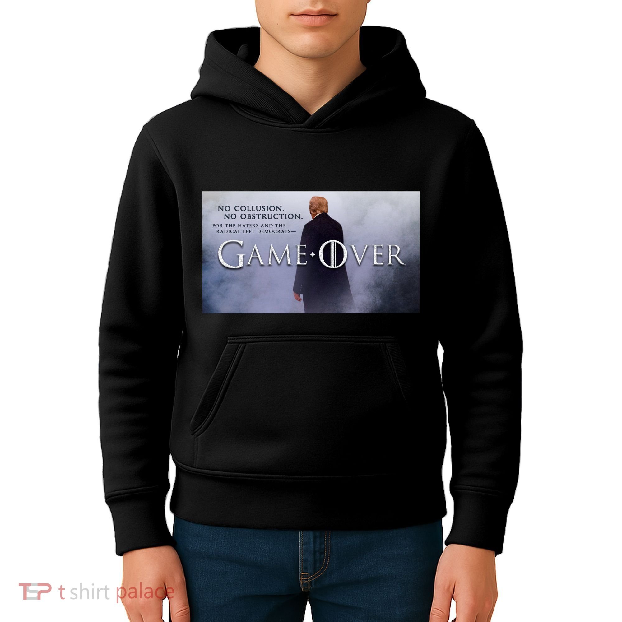 Game Over Donald J Trump No Collusion  Kids Hoodie