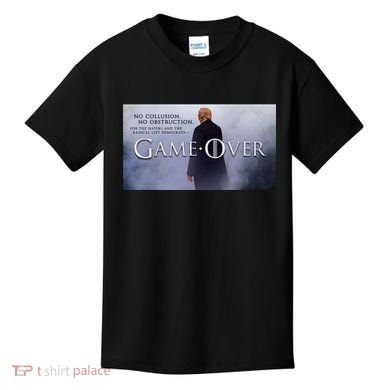 Game Over Donald J Trump No Collusion  Kids T-Shirt