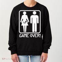 Game Over Pregnant Funny Women's Sweatshirt thumb 0
