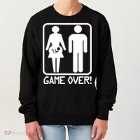 Game Over Pregnant Funny Women's Sweatshirt thumb 0