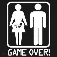 Game Over Pregnant Funny USA-Made Doggie Bandana thumb 2