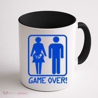 Game Over Pregnant Funny Coffee Mug thumb 1