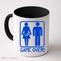 Game Over Pregnant Funny Coffee Mug thumb 0