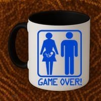 Game Over Pregnant Funny Coffee Mug thumb 2