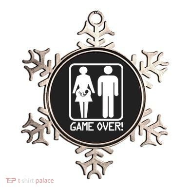 Game Over Pregnant Funny Ornament