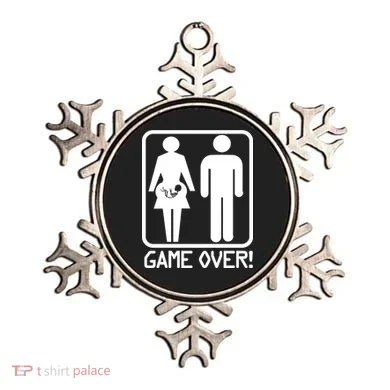 Game Over Pregnant Funny Ornament