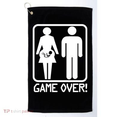 Game Over Pregnant Funny Golf Towel