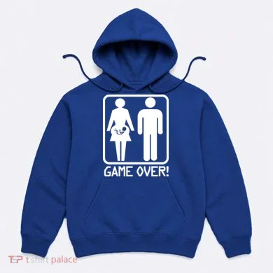 Game Over Pregnant Funny Hoodie