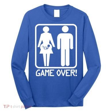 Game Over Pregnant Funny Long Sleeve Shirt