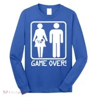 Game Over Pregnant Funny Long Sleeve Shirt thumb 0