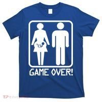 Game Over Pregnant Funny T-Shirt thumb 0
