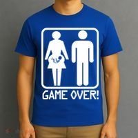 Game Over Pregnant Funny T-Shirt thumb 3