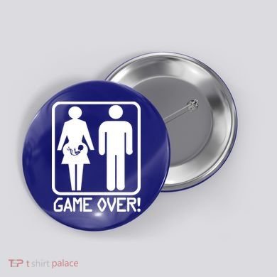 Game Over Pregnant Funny Button