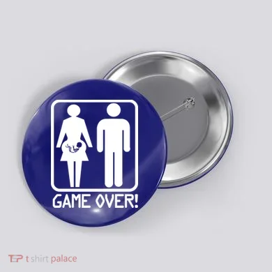 Game Over Pregnant Funny Button