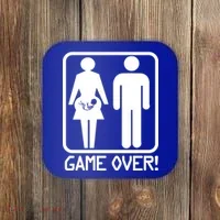 Game Over Pregnant Funny Coaster thumb 0