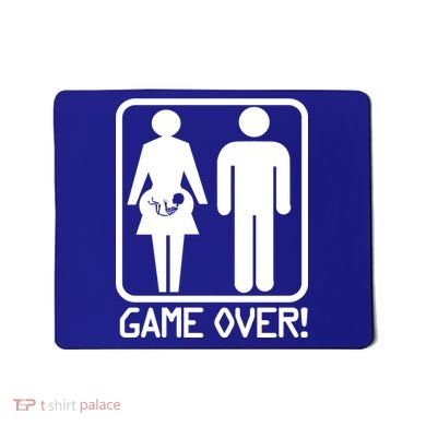 Game Over Pregnant Funny Mousepad