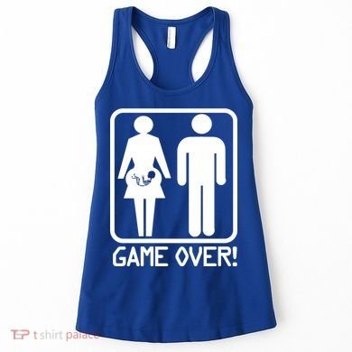 Game Over Pregnant Funny Women's Tank Top