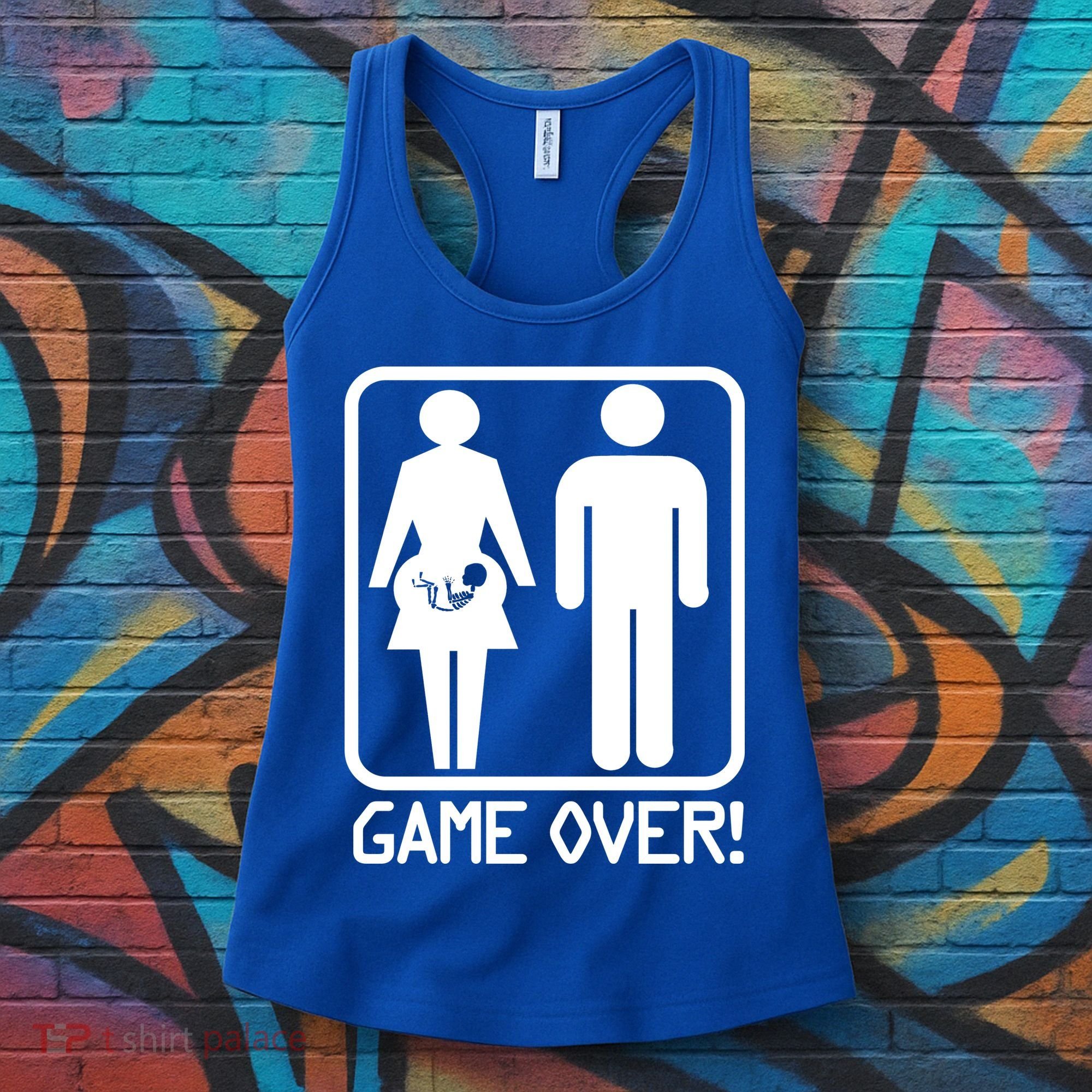 Game Over Pregnant Funny Women's Tank Top