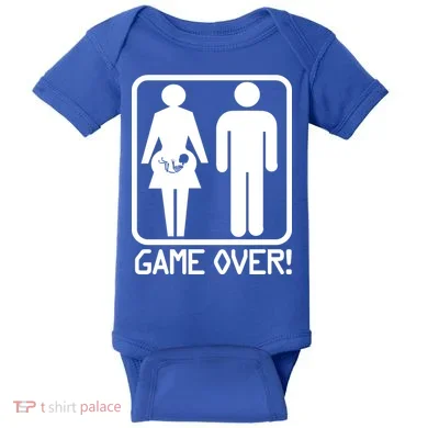 Game Over Pregnant Funny Baby Bodysuit