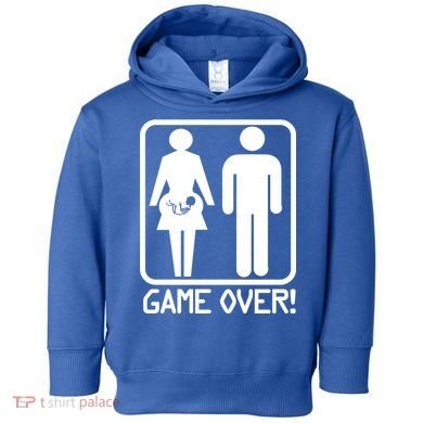 Game Over Pregnant Funny Toddler Hoodie