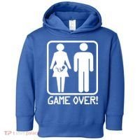 Game Over Pregnant Funny Toddler Hoodie thumb 0