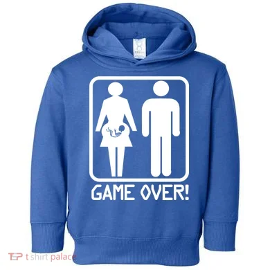 Game Over Pregnant Funny Toddler Hoodie