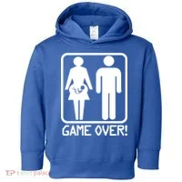 Game Over Pregnant Funny Toddler Hoodie thumb 0