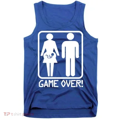 Game Over Pregnant Funny Tank Top