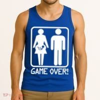 Game Over Pregnant Funny Tank Top thumb 3
