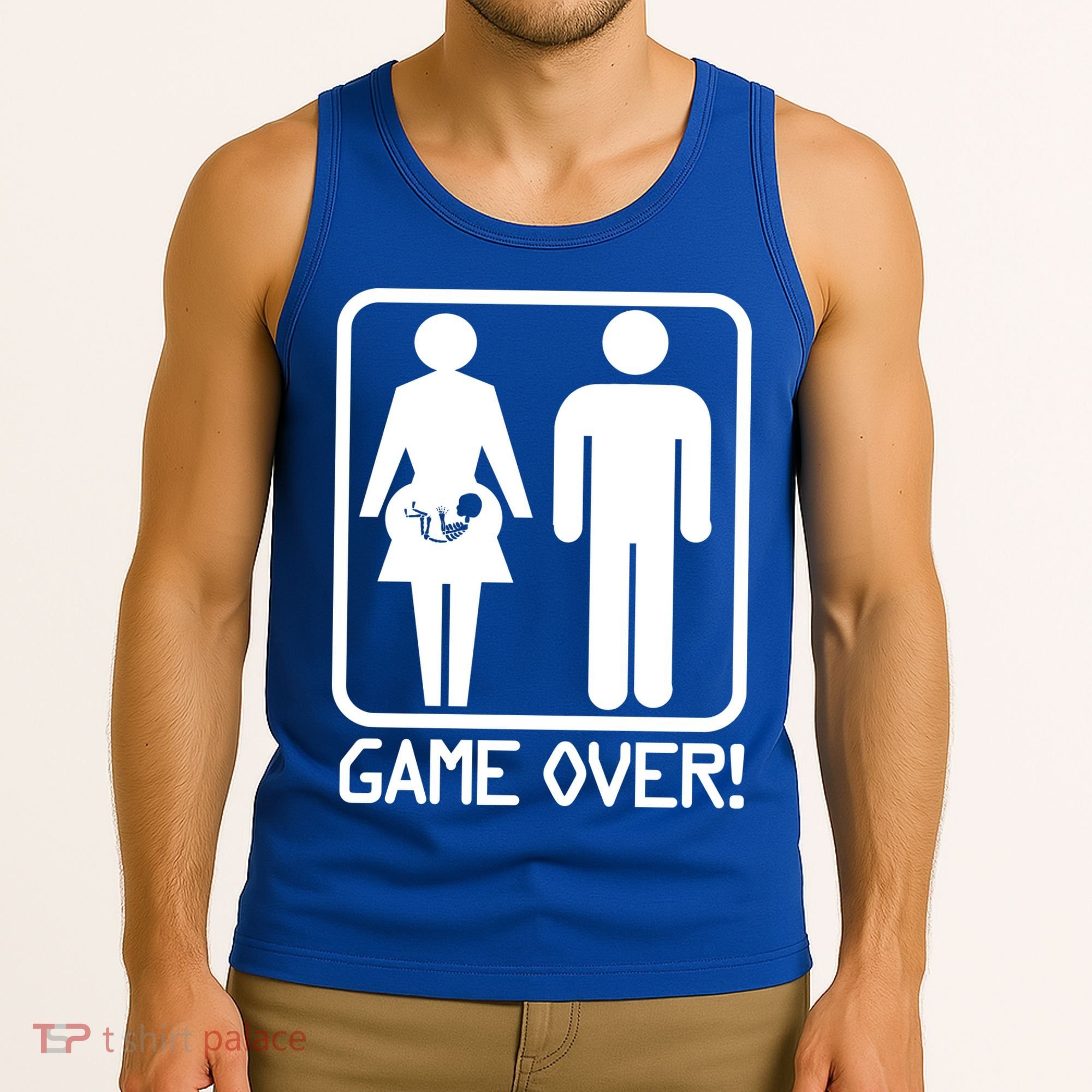 Game Over Pregnant Funny Tank Top