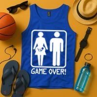 Game Over Pregnant Funny Tank Top thumb 4