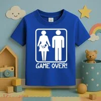 Game Over Pregnant Funny Toddler T-Shirt thumb 3