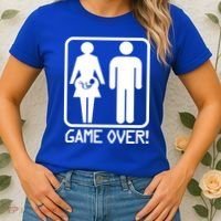 Game Over Pregnant Funny Women's T-Shirt thumb 2