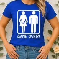 Game Over Pregnant Funny Women's T-Shirt thumb 2