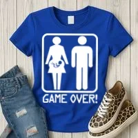 Game Over Pregnant Funny Women's T-Shirt thumb 3