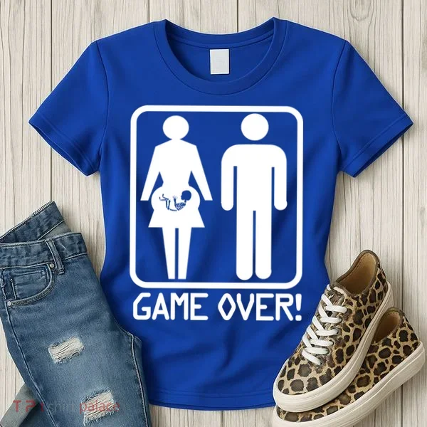 Game Over Pregnant Funny Women's T-Shirt