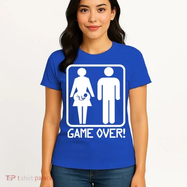 Game Over Pregnant Funny Women's T-Shirt
