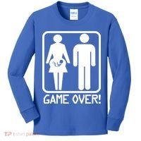 Game Over Pregnant Funny Kids Long Sleeve Shirt thumb 0