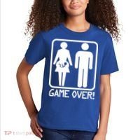 Game Over Pregnant Funny Kids T-Shirt thumb 2