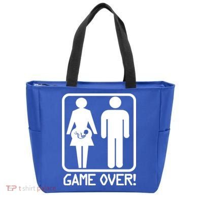 Game Over Pregnant Funny Tote Bag
