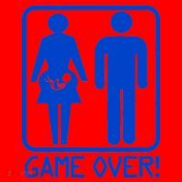 Game Over Pregnant Funny Santa Hat thumb 1