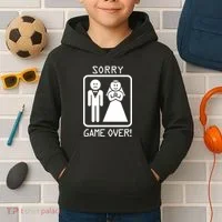 Game Over Sorry Gamer Kids Hoodie thumb 2