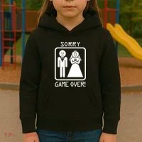Game Over Sorry Gamer Kids Hoodie thumb 3