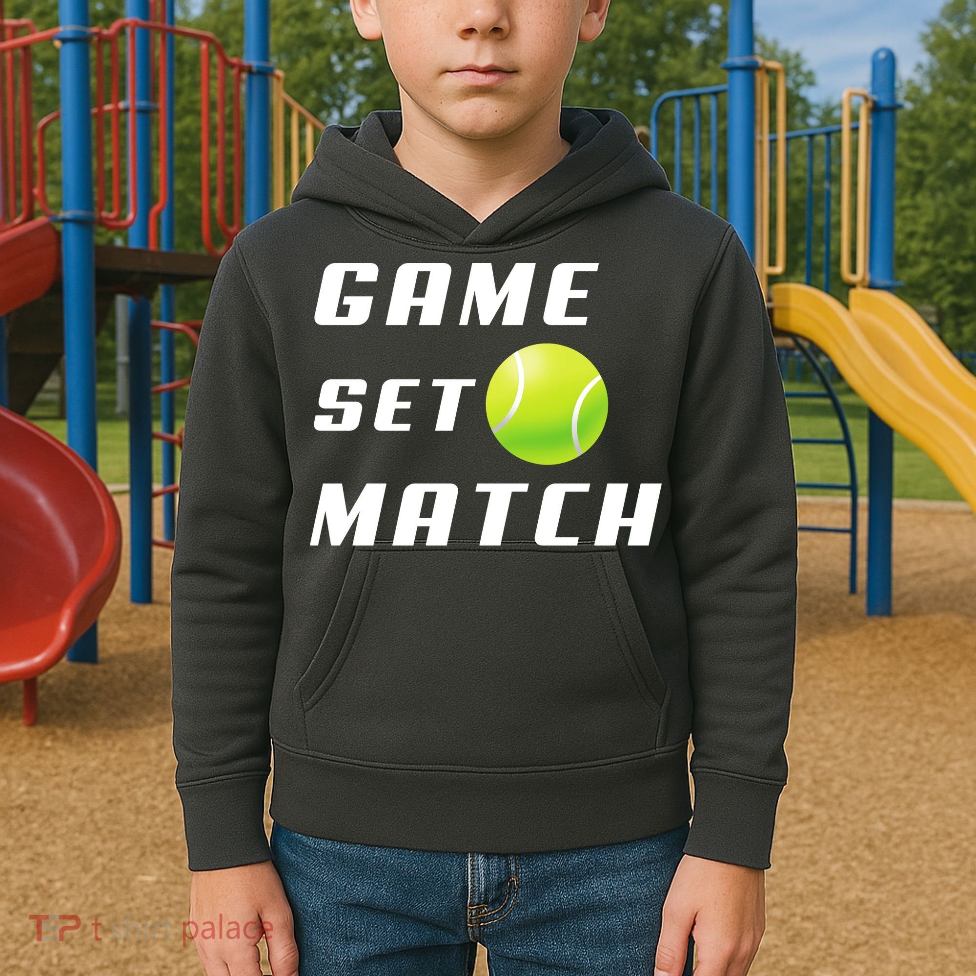 Game Set Match Tennis Kids Hoodie